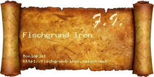 Fischgrund Irén névjegykártya