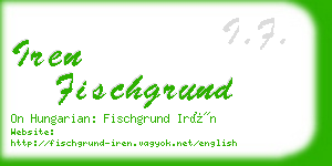 iren fischgrund business card